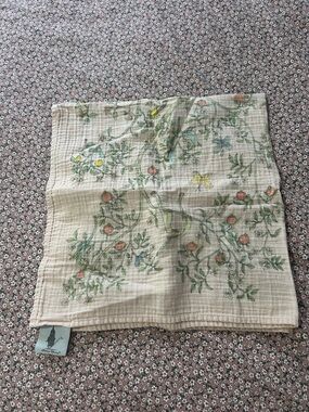 Atelier choux Floral Muslin Swaddle with Botanical Print